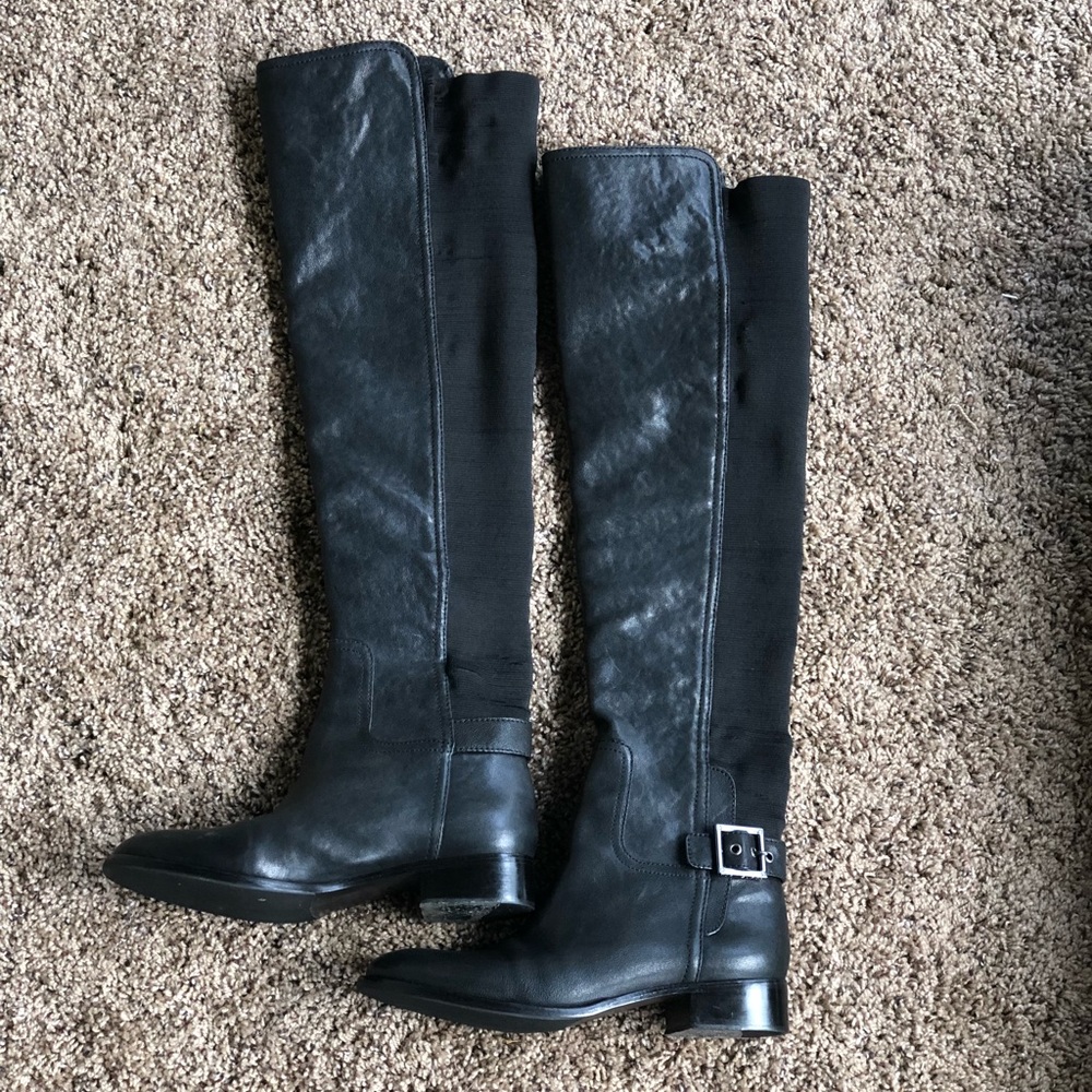 Tory Burch Knee High Boots Size 7.5. Black.